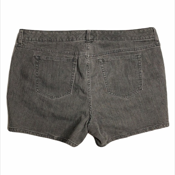 TORRID‎ SHORTS FLAG USA MINI STARS AND STRIPES DENIM JEANS GRAY/BLACK - Picture 7 of 10